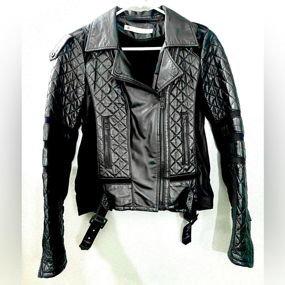 Blanc noir leather jacket